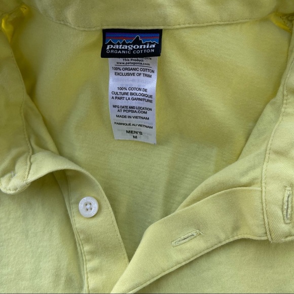 Patagonia Short Sleeve Men's Polo Trout Fitz Roy medium casual Preowned - Picture 3 of 9